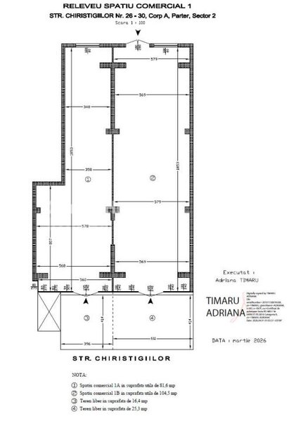 Obor, Avrig Park, spatiu comercial 105 mp + terasa 25 mp, vitrina 6 ml.